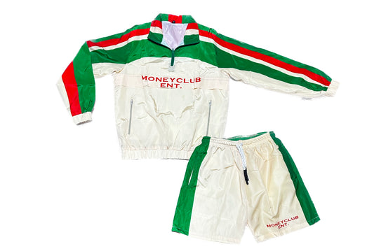 Cream/Red/Green Windbreaker Set