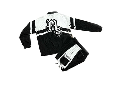 Black/White Windbreaker Set