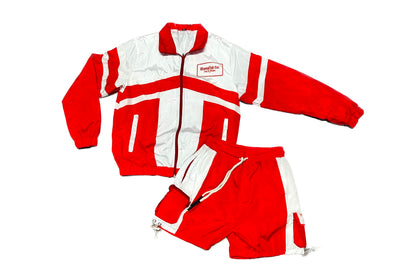 Red/White Windbreaker Set