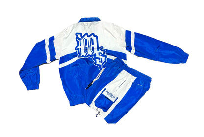 Blue/White Windbreaker Set