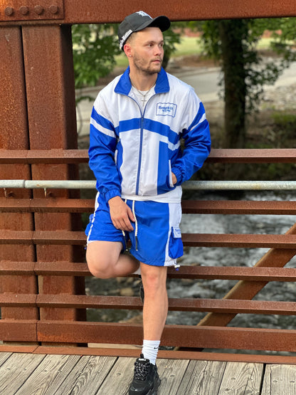 Blue/White Windbreaker Set